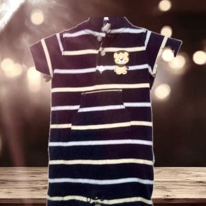 Navy blue one piece boys onesie